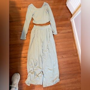 By Together Mint Ribbed Knit Set